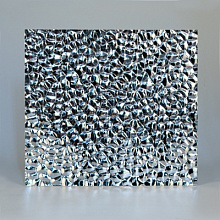 Декоративная нержавеющая сталь  3D Mirror Dragon skin Silver Middle А
